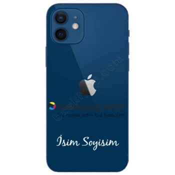 İsimli Fotoğraflı Iphone 12 Mini Şeffaf Silikon Kılıf online tasarla
