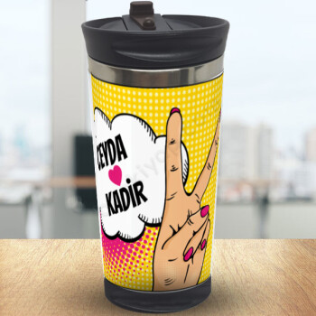 Sevgili  Retro Tasarımlı Çelik Termos online tasarla