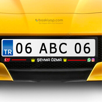 İsme Özel Araç Plakalık online tasarla