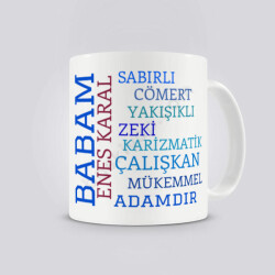 İsme Özel Babam Kupa Bardak online tasarla