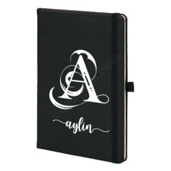 İsme Özel Siyah Ajanda online tasarla