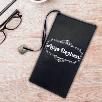 İsme Özel Siyah Suni Deri Not Defteri online tasarla