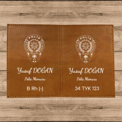 İsme Özel Termo Deri Kahverengi Ruhsat Kabı 3 online tasarla