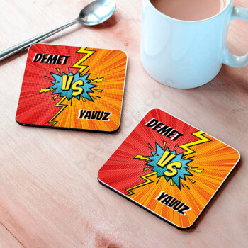 İsme Özel Vs Tasarımlı Bardak Altlığı online tasarla
