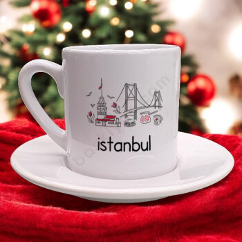 İstanbul Temalı Kendin Tasarla Türk Kahvesi Fincanı online tasarla