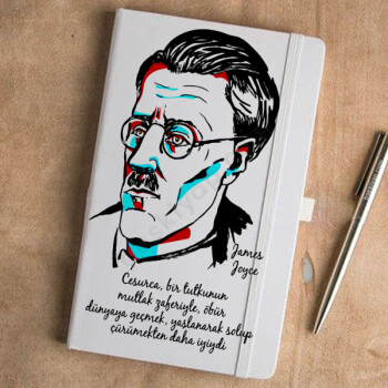 James Joyce Tasarımlı Beyaz Ajanda online tasarla