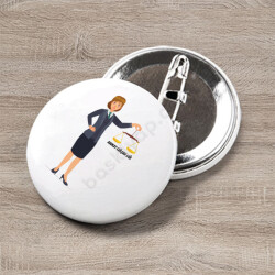 Kadın Avukat Baskılı Buton Rozet online tasarla