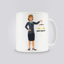 Kadın Avukat Baskılı Kupa Bardak online tasarla