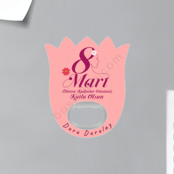 Kadınlar Gününe Özel Lale Magnet Açacak online tasarla