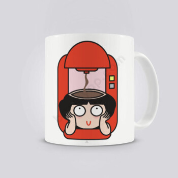 Kahve Makinası Tasarımlı Kupa Bardak online tasarla