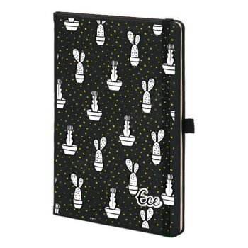 Kaktüs Tasarımlı Siyah Ajanda online tasarla