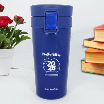 Kar Küreli  Mavi Çelik Termos online tasarla