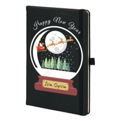 Kar Küresi Tasarımlı Kişiye Özel Ajanda online tasarla