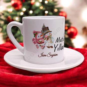 Kardanadam Tasarımlı Yılbaşı Türk Kahvesi Fincan online tasarla