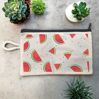 Karpuz Desenli Baskılı Bez Kalemlik online tasarla