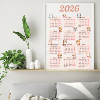 Kedili 2026 Takvimi online tasarla