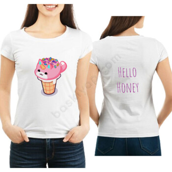 Kedili Dondurma Tişört online tasarla