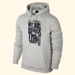 Kendin Tasarla Baskılı Kapşonlu Gri Sweatshirt online tasarla