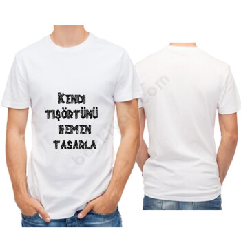 Kendin Tasarla - Beyaz Erkek Tişört online tasarla