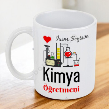 Kimya Öğretmenine Baskılı Beyaz Kupa Bardak online tasarla