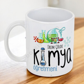 Kimya Öğretmenlerine Özel Baskılı Beyaz Kupa Bardak online tasarla