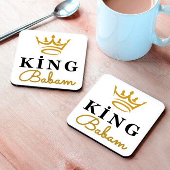King Babam Tasarımlı Bardak Altlığı online tasarla