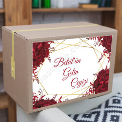 Kırmızı Çiçekli online tasarla