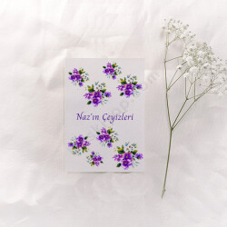 Kırmızı Çiçekli Bohça Kartı online tasarla