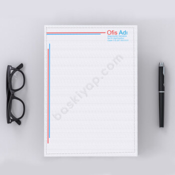 Kırmızı Mavi Tasarımlı Antetli Kağıt online tasarla