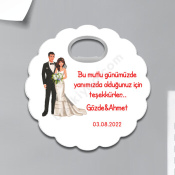 Kişiye Özel Çiçek Bardak Altlığı Magnet online tasarla