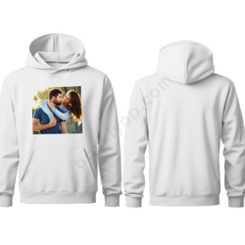 Kişiye Özel Fotoğraf Baskılı Cepli Kapşonlu Sweatshirt online tasarla