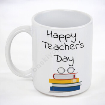 Kişiye Özel Happy Teachers Day Tasarımlı Kupa Bardak online tasarla