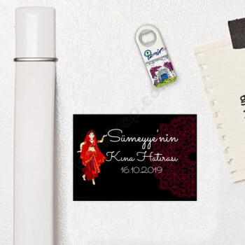 Kişiye Özel Kına Gecesi Kına Hatırası Magneti online tasarla