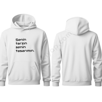 Kişiye Özel Koleksyon Beyaz Sweatshirt online tasarla