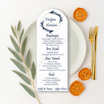 Kişiye Özel Oval Menü Kartı online tasarla