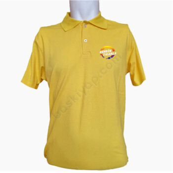 Kişiye Özel Polo Yaka Sarı Tişört online tasarla
