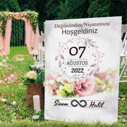 Kişiye Özel Söz Nişan Düğün Ayaklı Pano online tasarla