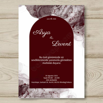 Kişiye Özel Tasarımlı 10X15 Davetiye online tasarla