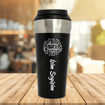 Kişiye Özel Yeni Merry Christmas Vantuzlu Devrilmez Termos online tasarla