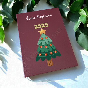 Kişiye Özel Yılbaşı Tasarımlı 2025 Ajanda online tasarla