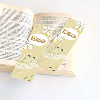 Çiçek Desenli Kitap Ayracı online tasarla