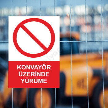 Konvayör Üzerinde Yürüme Etiketi online tasarla