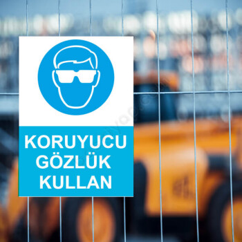 Koruyucu Gözlük Kullan Etiketi online tasarla