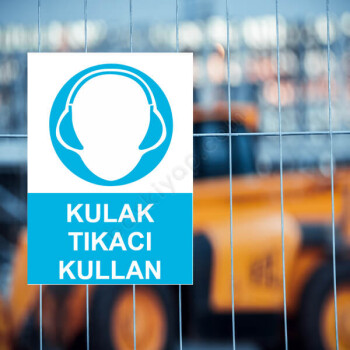 Kulak Tıkacı Kullan Etiketi online tasarla