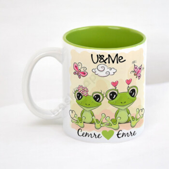 Kurbağa Aşk Tasarımlı Kupa online tasarla