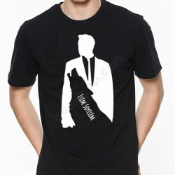 Kurt-Adam Tasarımlı Siyah Erkek Tişört online tasarla