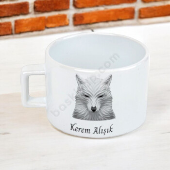 Kurt Tasarım Baskılı Fincan online tasarla