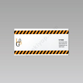 Kurumsal Sarı Siyah Şerit Diplomat Zarf online tasarla