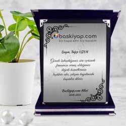 Kurumsal Teşekkür Lacivert Plaket online tasarla