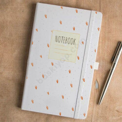 Lale Tasarımlı Tarihsiz Beyaz Ajanda online tasarla